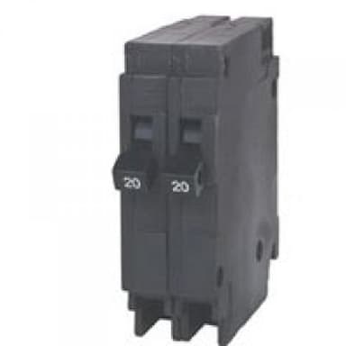 Siemens Q2020 Two 20-Amp Single Pole 120-Volt Circuit Breakers, for use only where Type QT breakers are allowed