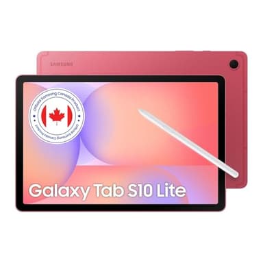 Samsung Galaxy Tab S10 Lite (CAD Version & Warranty) - Red 128GB, 10.9" Android Tablet, AI Assistant, 8000mAh Battery, S Pen Inlcuded