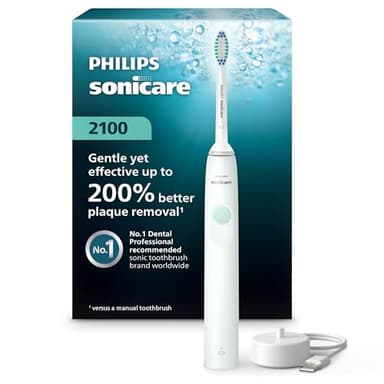 Philips Sonicare 2100 Power Toothbrush, Rechargeable Electric Toothbrush, White Mint HX3661/04