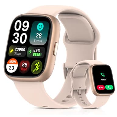 Smart Watch for Men Women, 1.83" HD, Alexa Built-in, Bluetooth 5.3 Calls & Notifications, IP68 Waterproof,100+ Sport Modes,Fitness Tracker/Heart Rate/SpO2/Sleep Monitor for Android iOS (Pink)