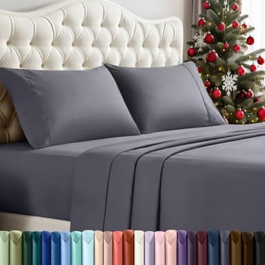 Utopia Bedding Queen Bed Sheet Set - 4 Piece Bedding - Soft Brushed Microfiber Fabric - Shrinkage & Fade Resistant - Easy Care (Grey)